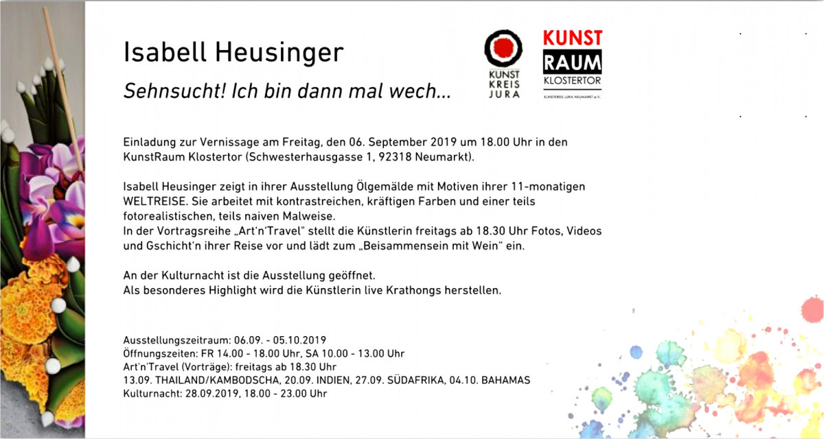 Isabell Heusinger Malerei Sehnsucht Ausstellung Kusntraum Klostertor Kunstpreis Jura Neumarkt