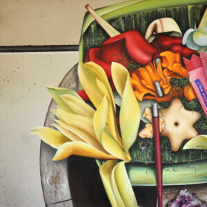 Isabell Heusinger Malerei Weltreise Indonesien Offering Offerings Canang Sari